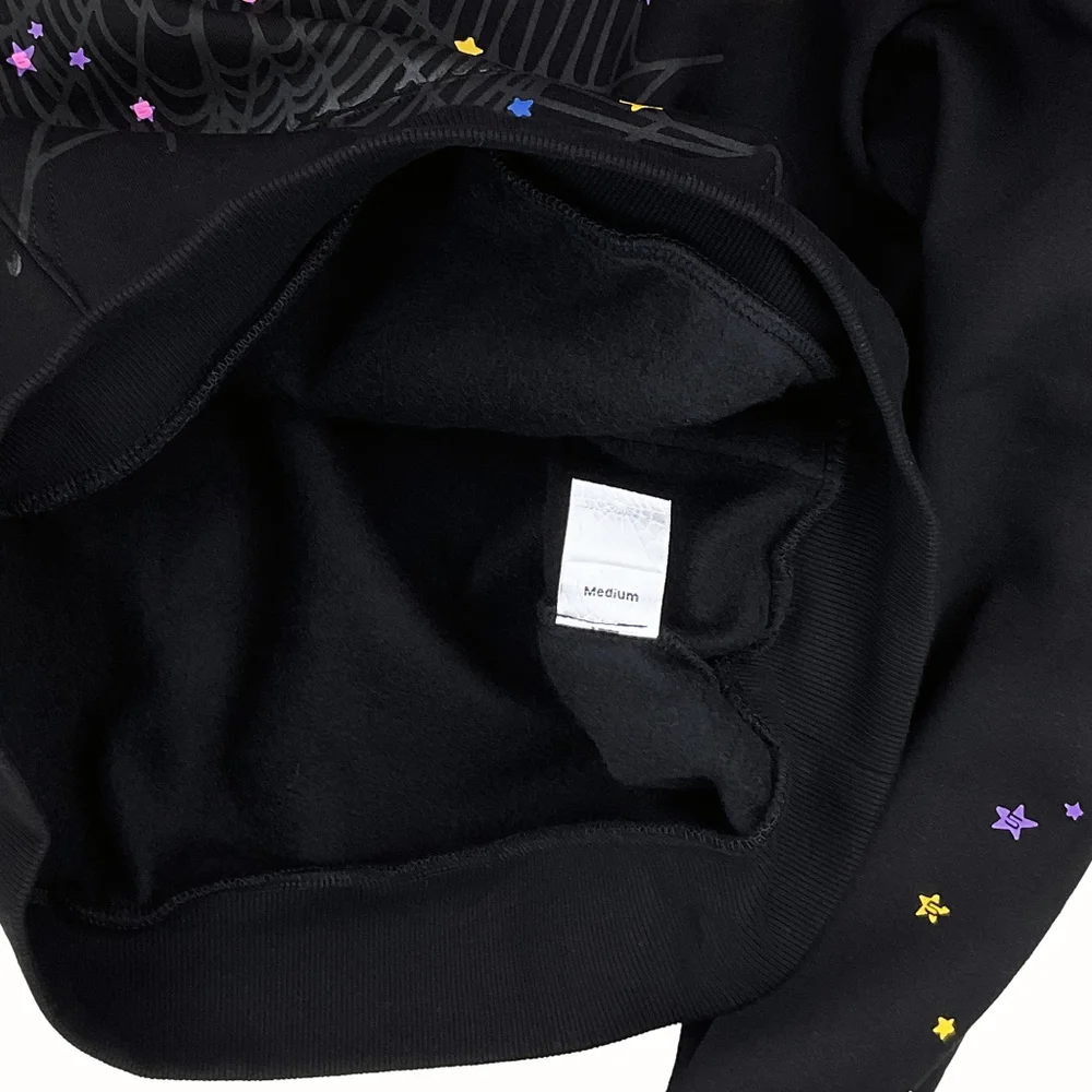 Sp5der P*NK V2 Pullover Hoodie Black Pink | Spider Worldwide - Picture 4 of 5